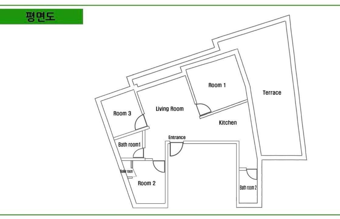 Greensol Stay#cozy House #seoul# Teras #3 Rooms# 2bathrooms Apartment *